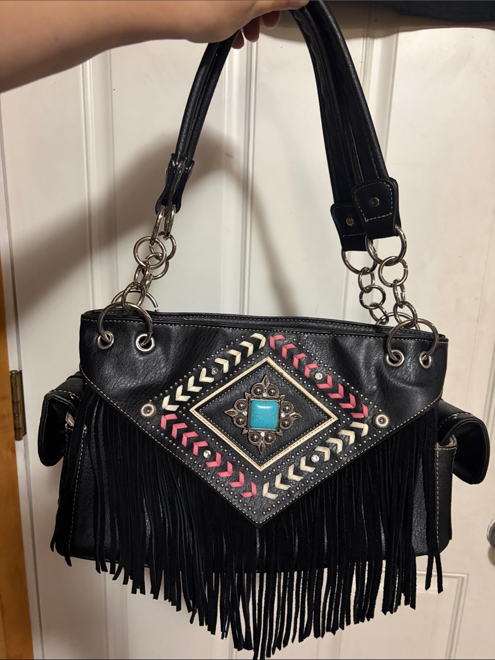 Western Boho Concealed Carry Fringe Shoulder Bag